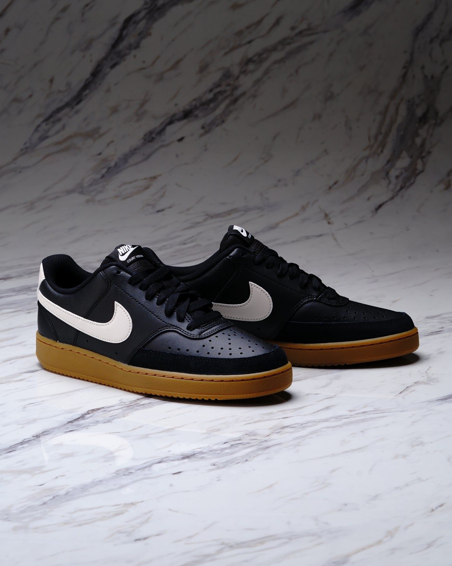 COURT VISION LO V3 BLACK/SAIL-GUM LT BROWN