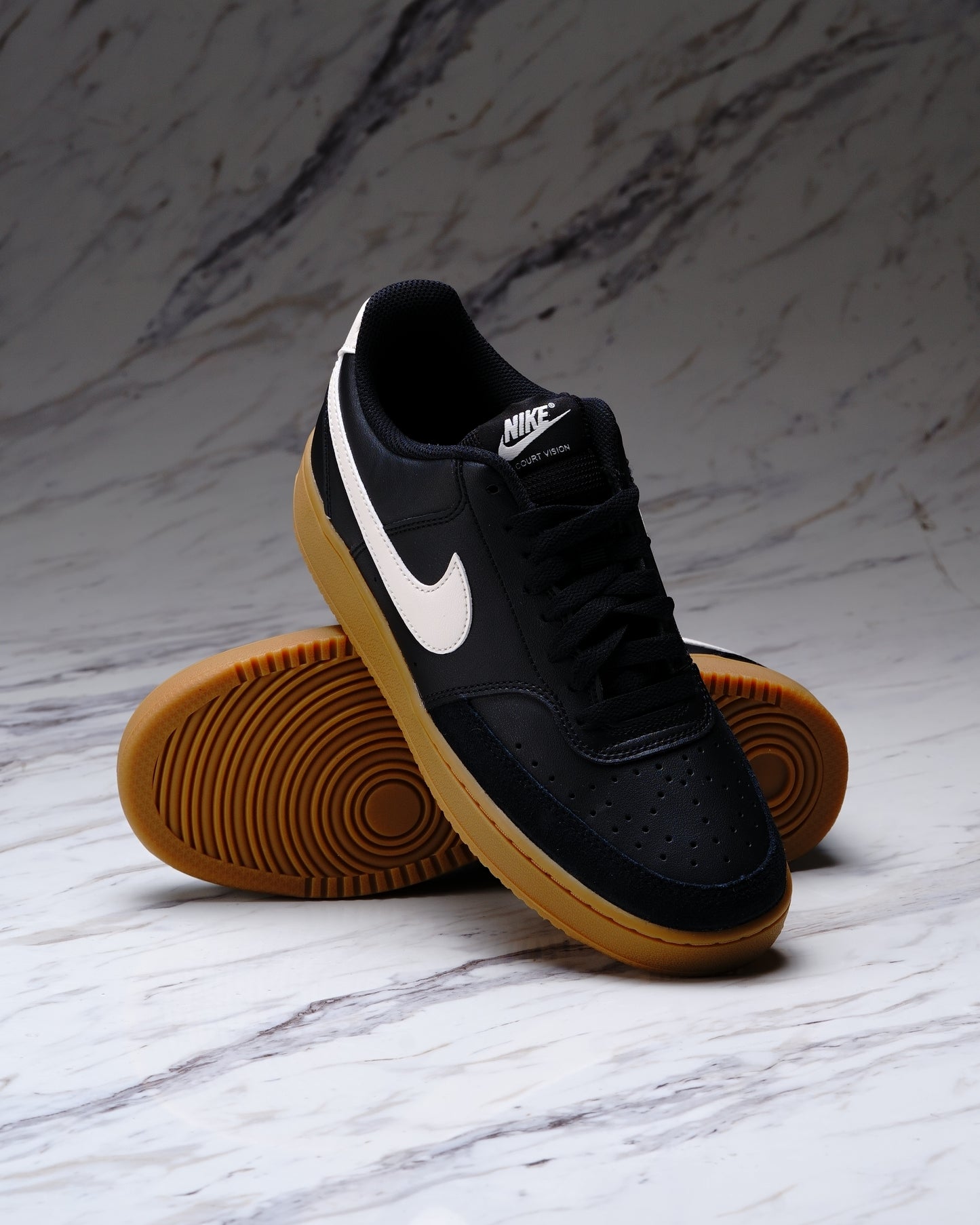 COURT VISION LO V3 BLACK/SAIL-GUM LT BROWN