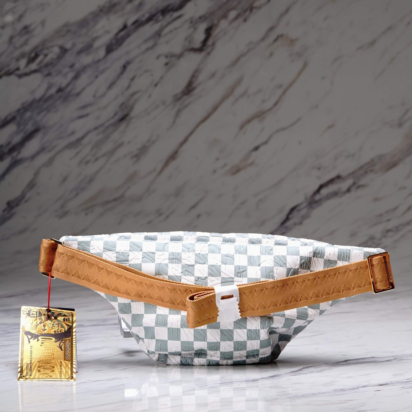 CANGURERA GRAFF EMBOSSED CREAM CHECK SAVVY