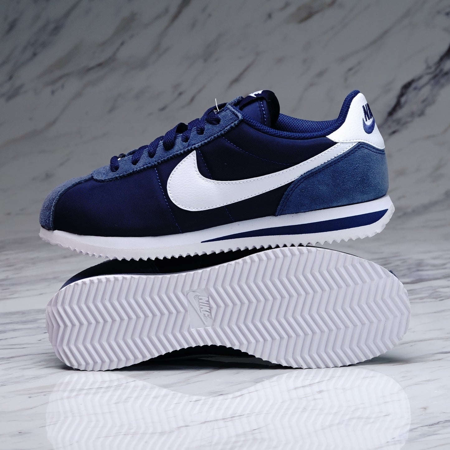 W NIKE CORTEZ TXT/MIDNIGHT NAVY/WHITE