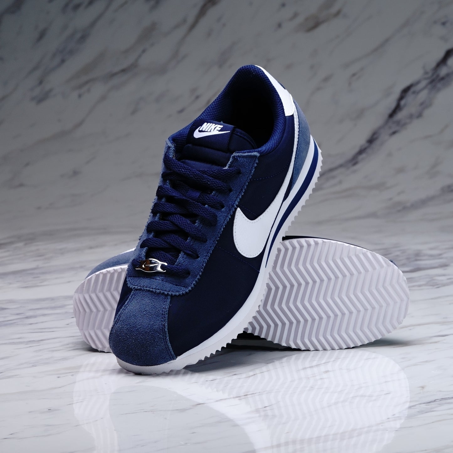 W NIKE CORTEZ TXT/MIDNIGHT NAVY/WHITE