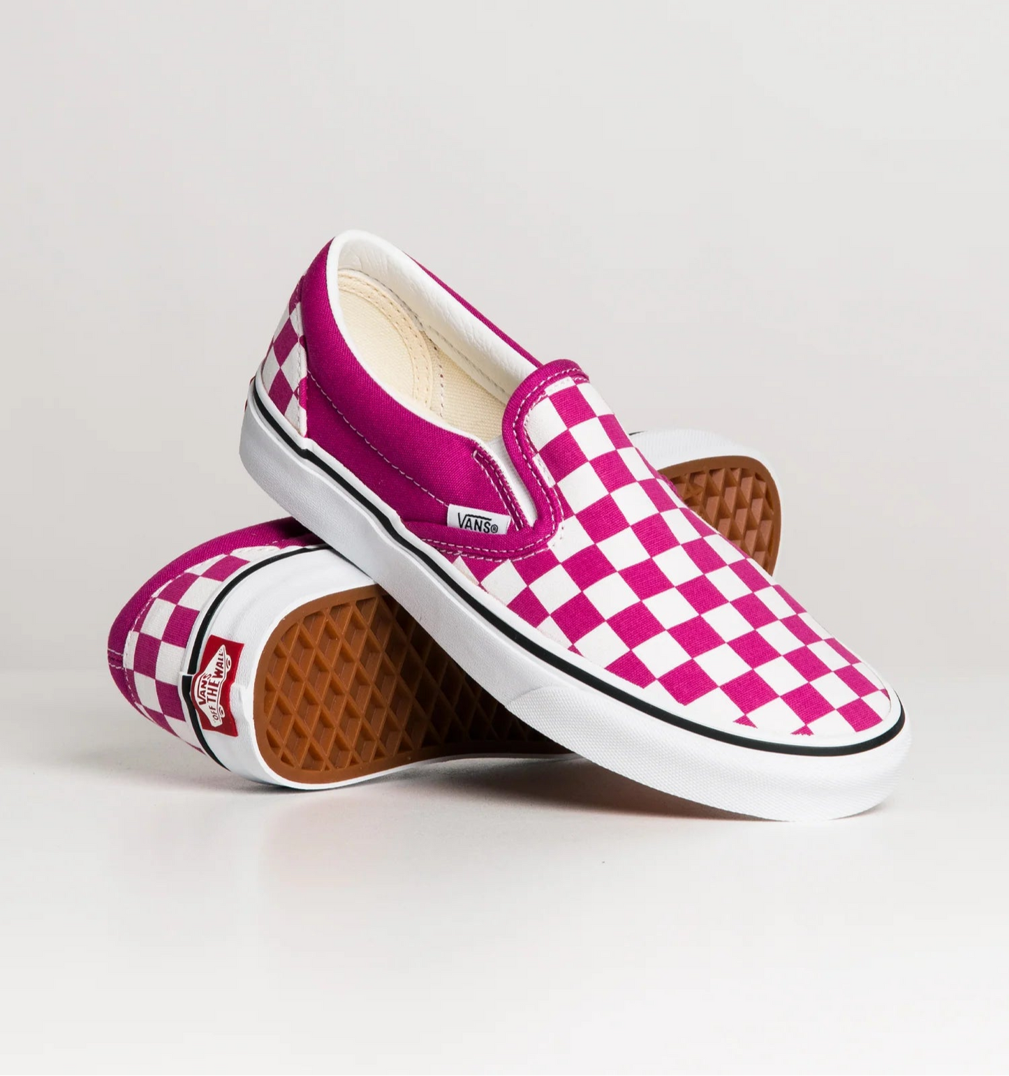 Vans Classic Slip-On Checkerboard Fucsia Rojo