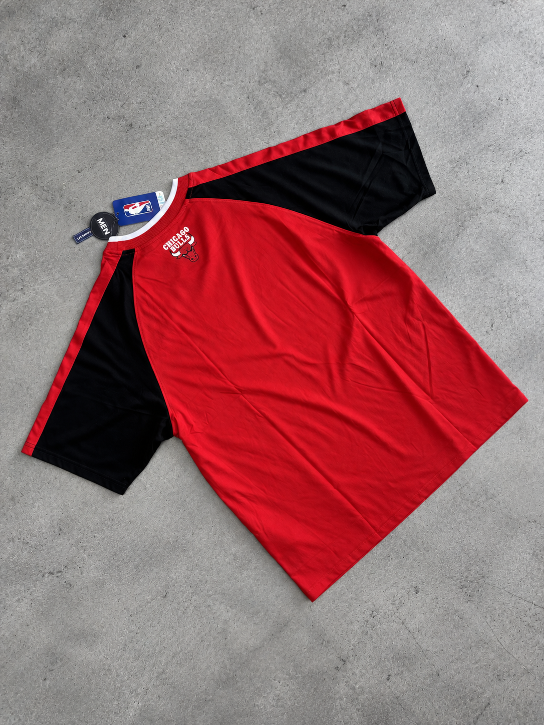 CAMISETA MANGA CORTA DE HOMBRE NBA SANDWICH MESH PLACEMENT LOOSE FIT CHICAGO BULL