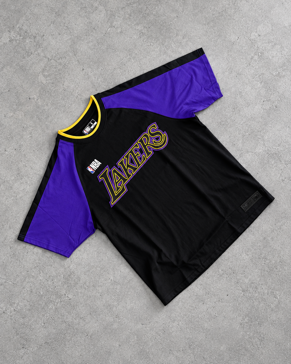 CAMISETA MANGA CORTA DE HOMBRE NBA SANDWICH MESH PLACEMENT LOOSE FIT LAKERS
