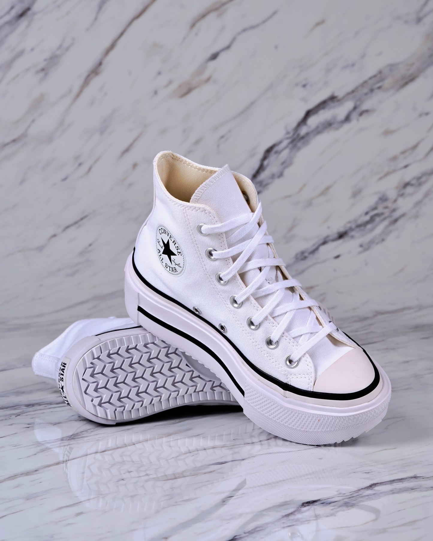 CONVERSE CTAS LIFT DOUBLE STACK HI WHITE