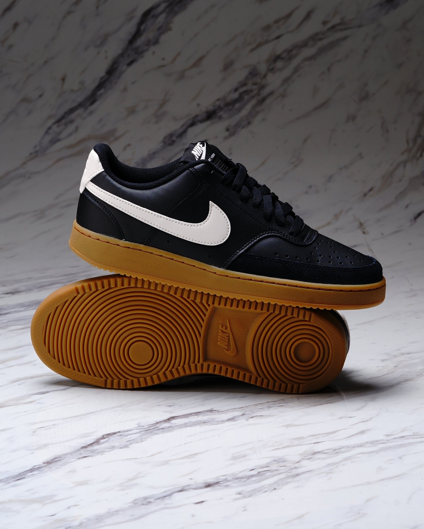 COURT VISION LO V3 BLACK/SAIL-GUM LT BROWN