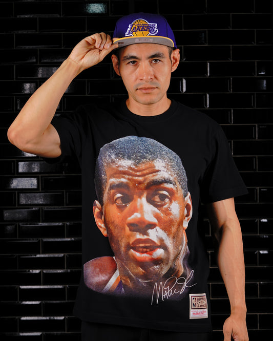 CAMISETA NBA MITCHELL & NESS LOS ANGELES LAKERS MAGIC JOHNSON BIG FACE