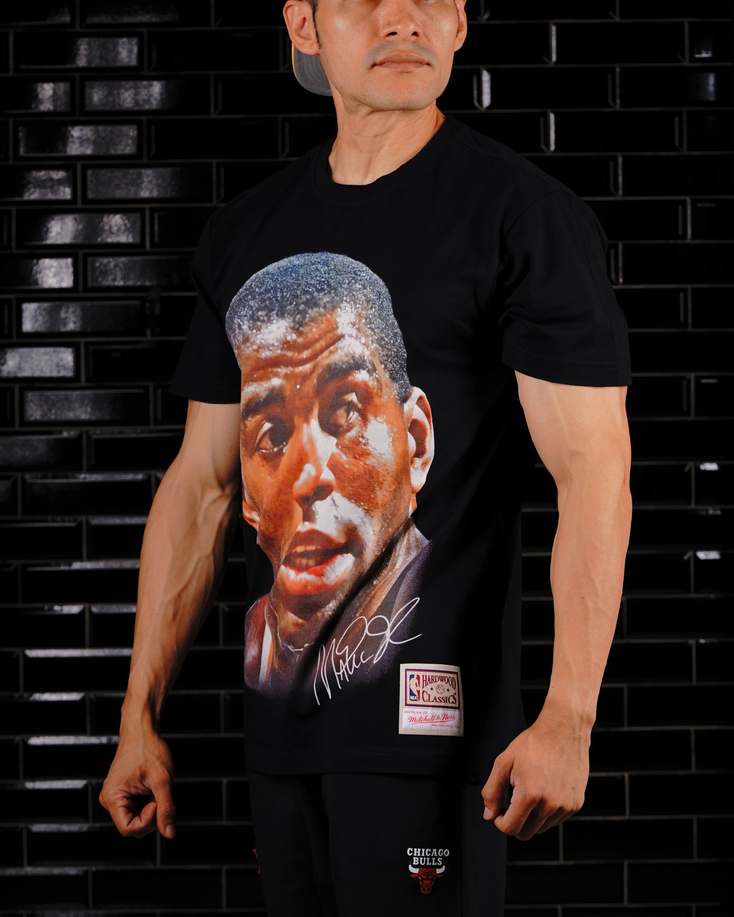 CAMISETA NBA MITCHELL & NESS LOS ANGELES LAKERS MAGIC JOHNSON BIG FACE