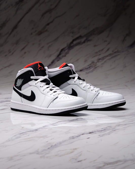 NIKE AIR JORDAN 1 MID SUMMIT WHITE/BLACK