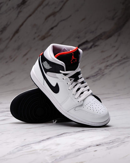 NIKE AIR JORDAN 1 MID SUMMIT WHITE/BLACK