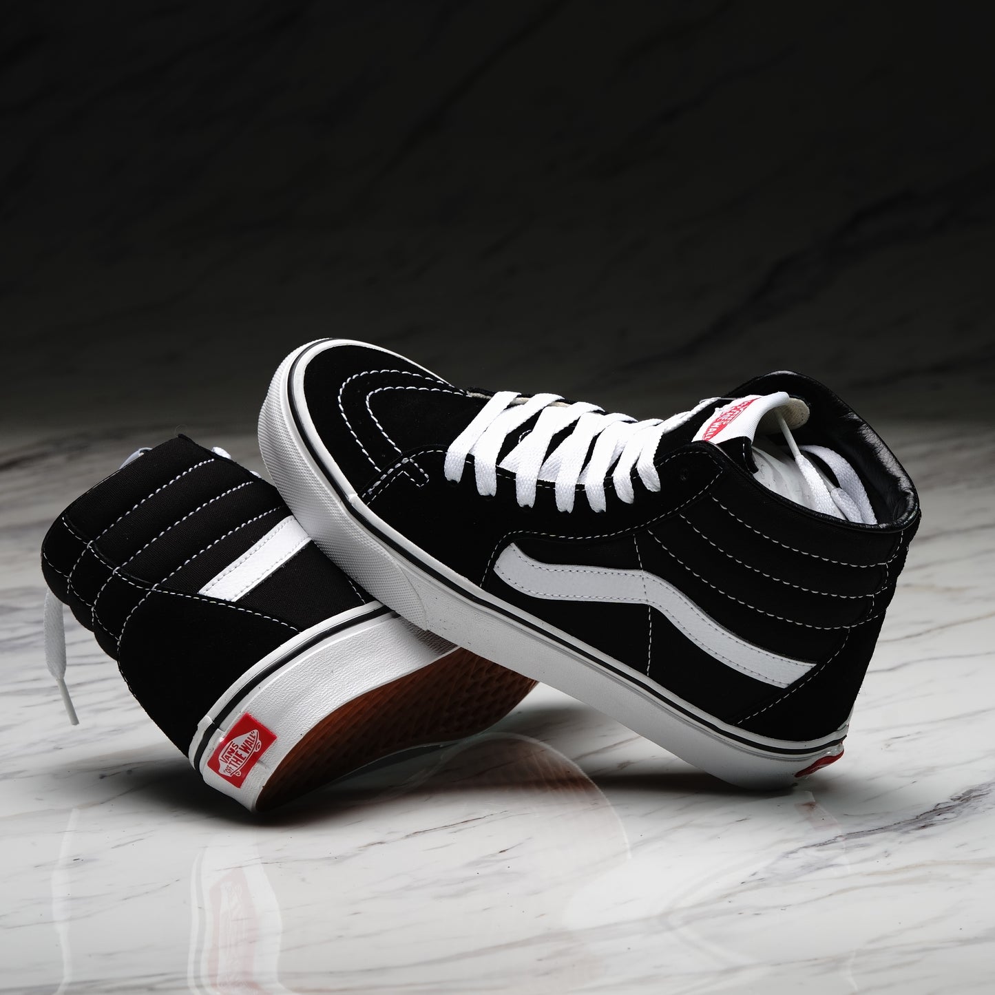 VANS SK8-HI - Black/Black/White