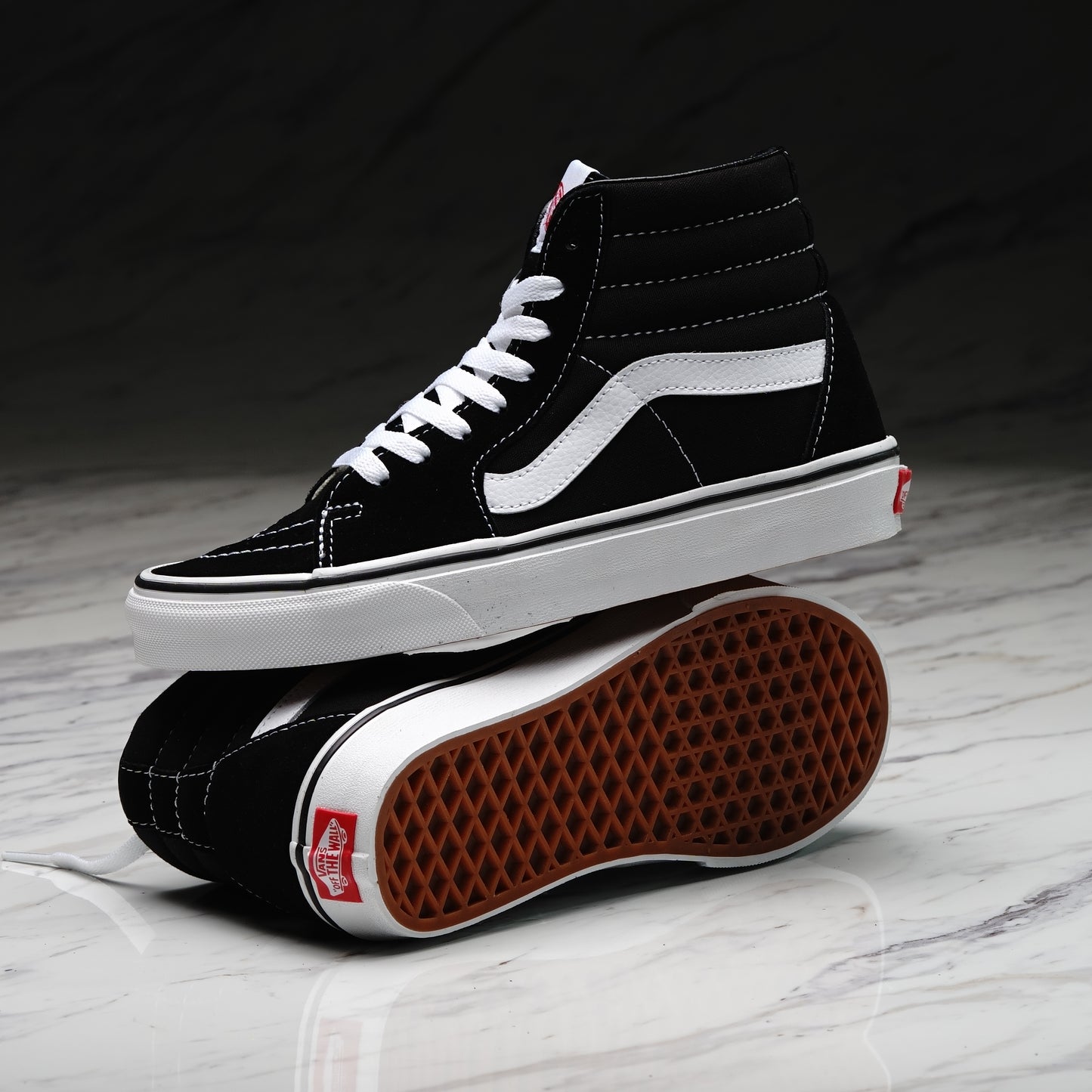 VANS SK8-HI - Black/Black/White