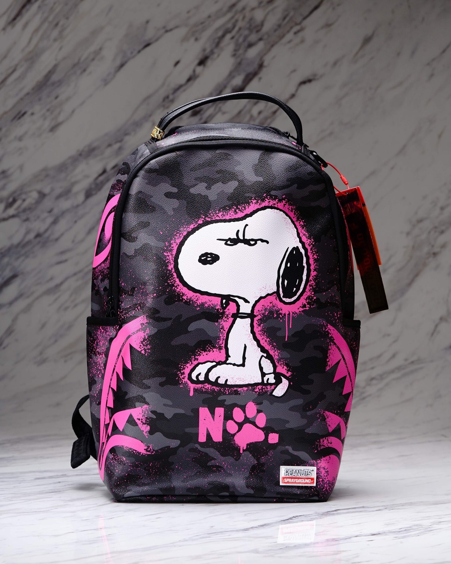 MOCHILA PEANUTS SNOOPY PINK STENCIL