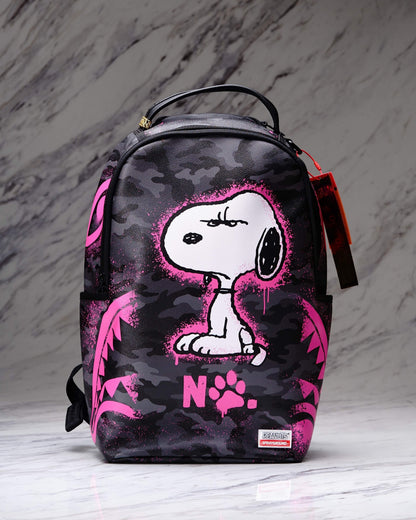 MOCHILA PEANUTS SNOOPY PINK STENCIL