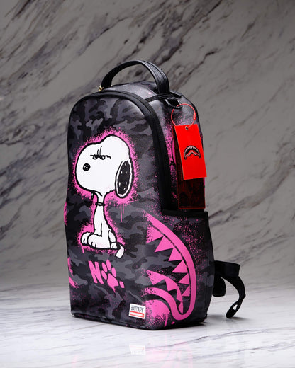 MOCHILA PEANUTS SNOOPY PINK STENCIL
