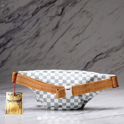 CANGURERA GRAFF EMBOSSED CREAM CHECK SAVVY