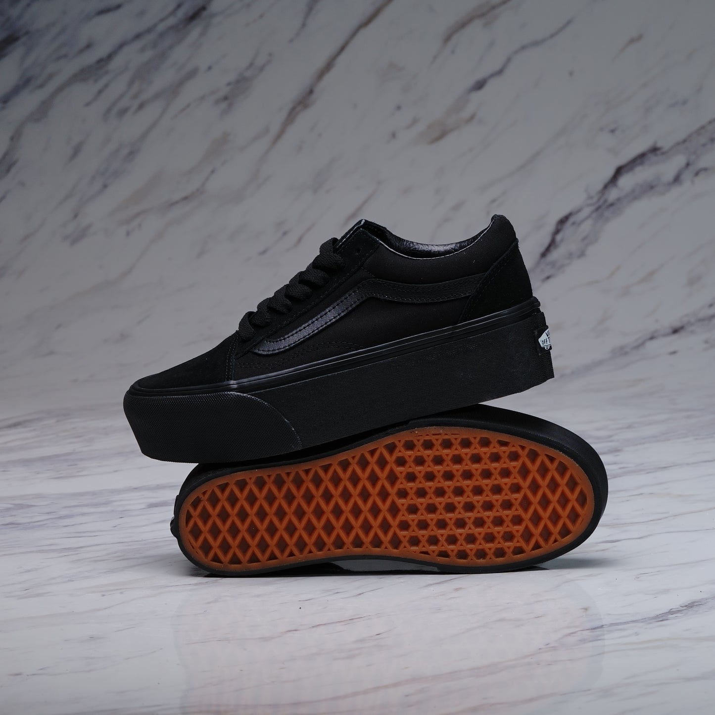 VANS Old Skool Stackform Suede/Canvas Black/Black