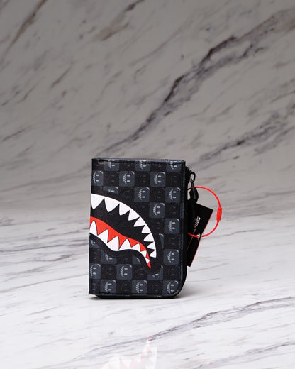 BILLETERA SHARKS IN PARIS WTF BUBBLY BLACK CHECK