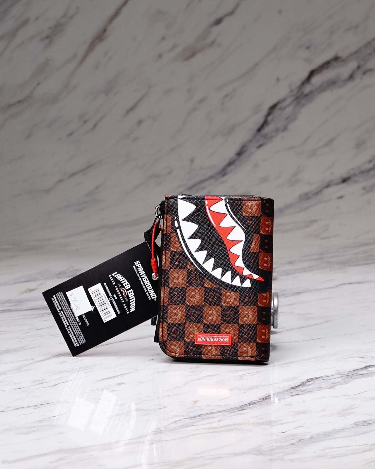 BILLETERA SHARKS IN PARIS WTP BUBBLE BROWN CHECK