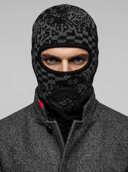 PASAMONTAÑAS KNIT BLACK WARP CHECK