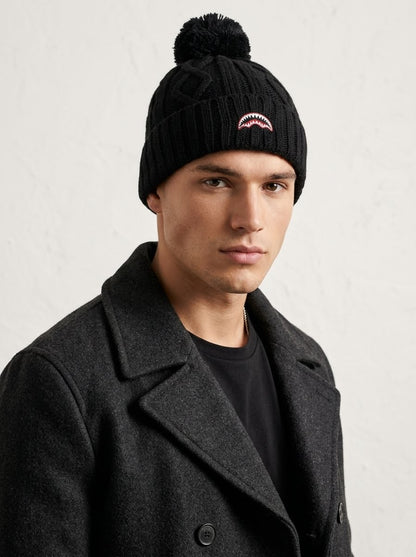 GORRO BLACK KNIT PUFF