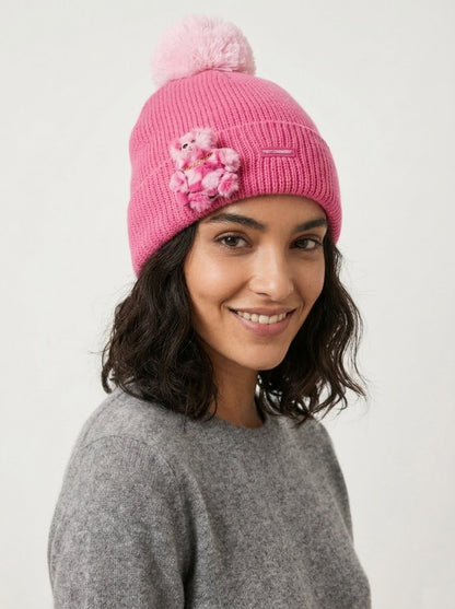GORRO PINK BEAR PUFF